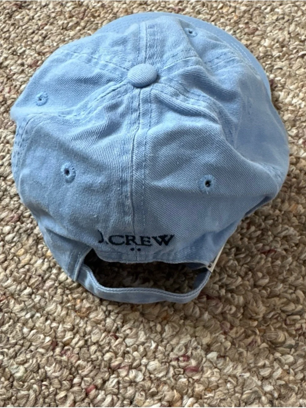 J. Crew Light Blue Baseball Cap with Embroidered Lighthouse